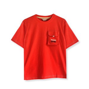 Pamkids Sunny Side Pocket: Sugar Coral  Tee with Pockets |Boys' Pocketed Delight for Daily Style Staple(Sizes 1-12 Years)